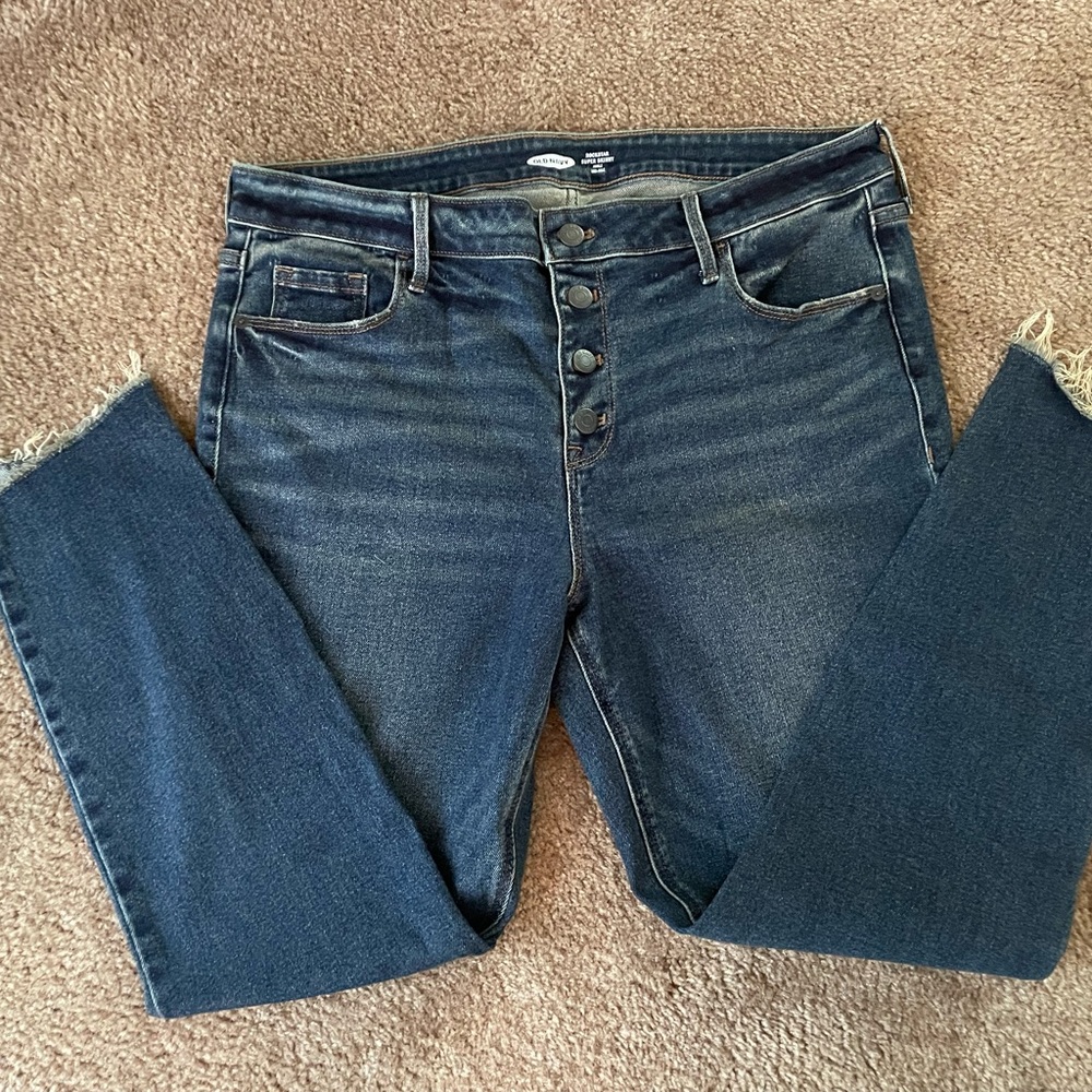 Old Navy Rockstar Super Skinny Ankle Mid-Rise jeans